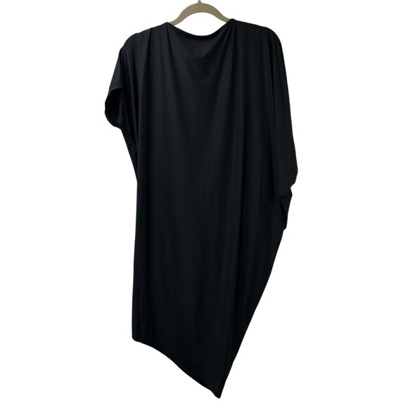 Athleta Sunlover  | Women's Shirt Dress Small  Hilo Asymmetric Black Draped - Picture 8 of 16